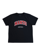 MANTO varsity oversize tshirt-  black/red